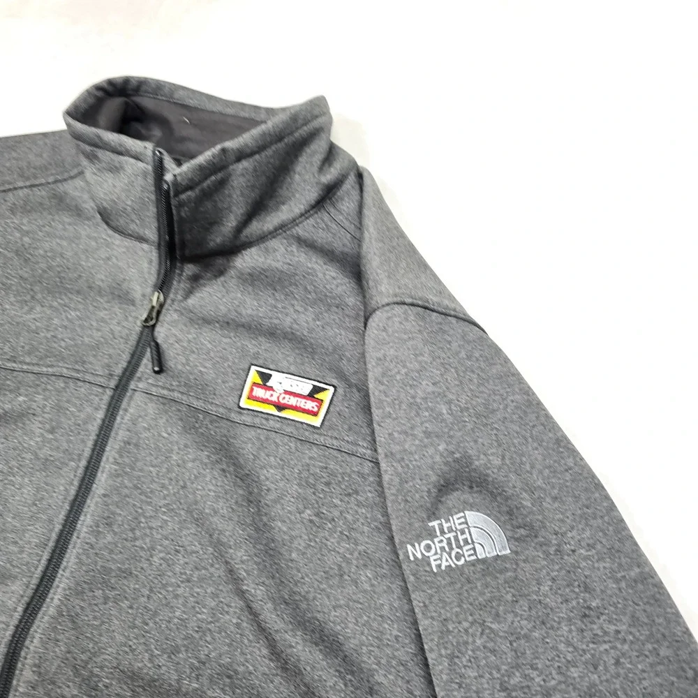 The North Face WindWall Jacket Mens XL Gray Soft Shell Windbreaker Co.‎ Logo